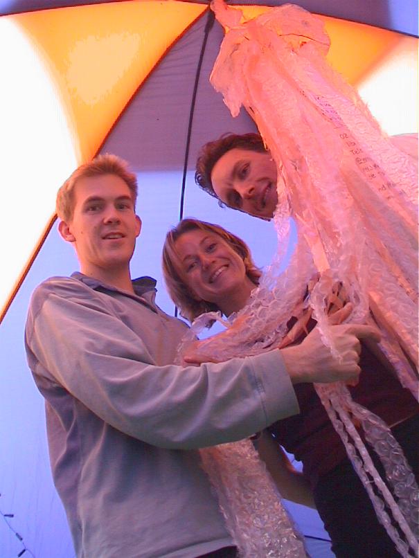 Tom, Dawn, Paul with jellyfish