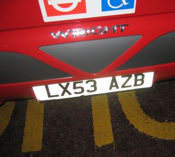 bus plate LX53 AZB